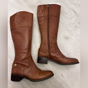 Etienne Aigner Tan Leather Knee-High Boots - Women’s Size 7